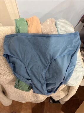 Auden Women's High-Cut Blue Cotton Blend Panties - Multi-Pack